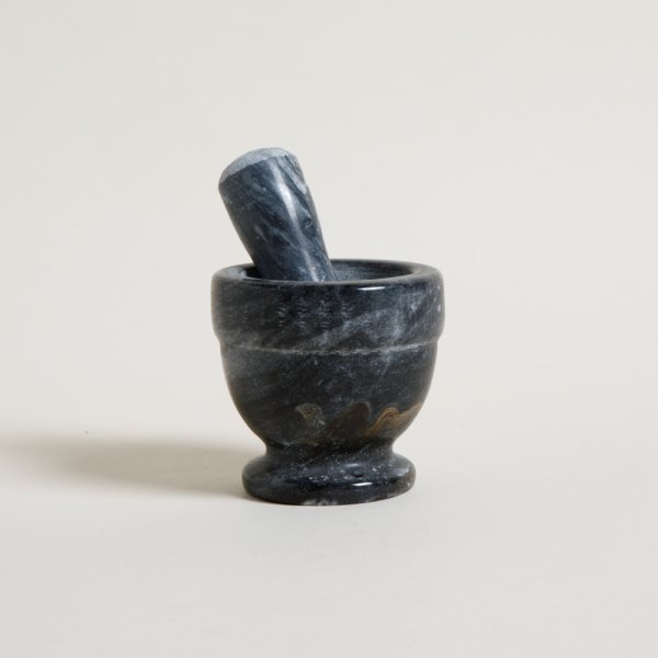 Mortero De Marmol Negro 10,5x10cm