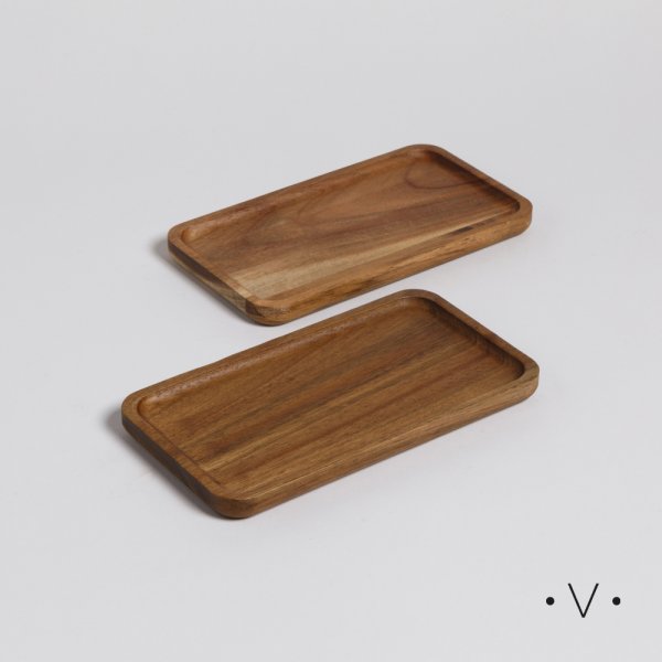 Set X2 Bandejas Rectangulares Acacia 20x11cm