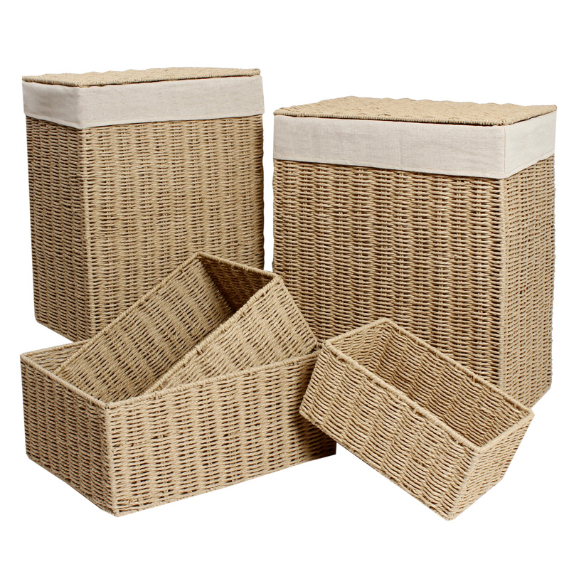 Cesto Para Ropa Papel Kraft 56x44x33cm