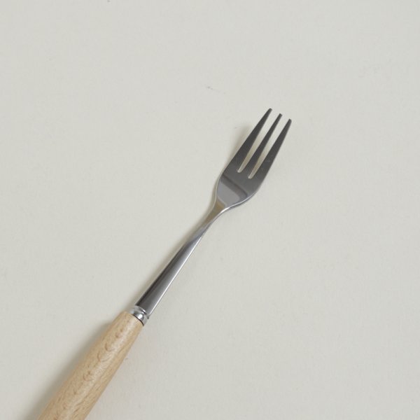 Tenedor De Acero Con Mango De Madera 16cm