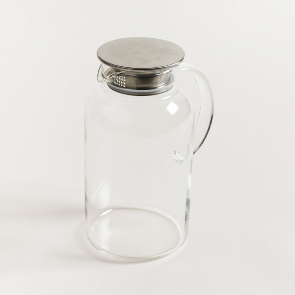 Jarra De Vidrio Con Tapa De Acero 1800ml