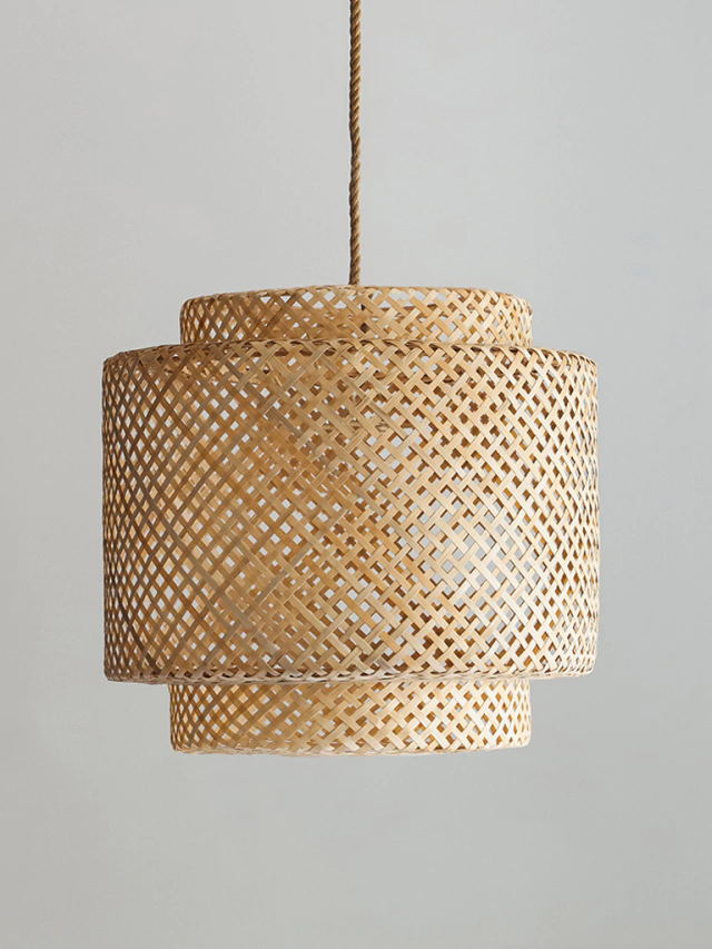 Lampara Colgante Bamboo 40x40cm