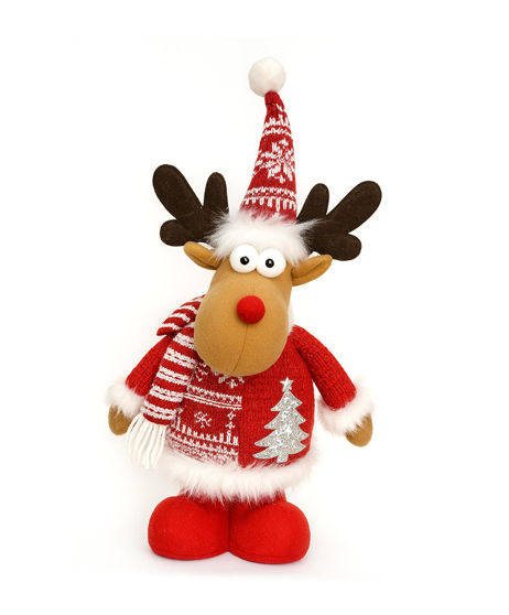 Muñeco Reno Sentado 30cm Traje Navideño