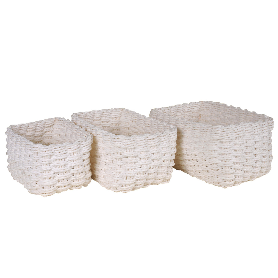 Organizador Rectangular Papel Blanco 18x10x9cm