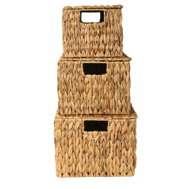 Canasto Rectangular De Palma 32x22x19cm