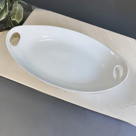 Fuente Con Asas Porcelana 50x30cm