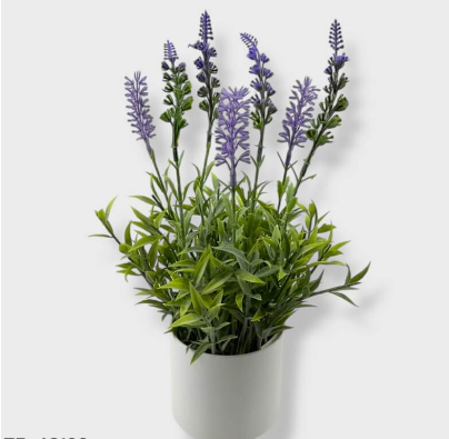 Maceta Con Lavandas Decorativas 31cm