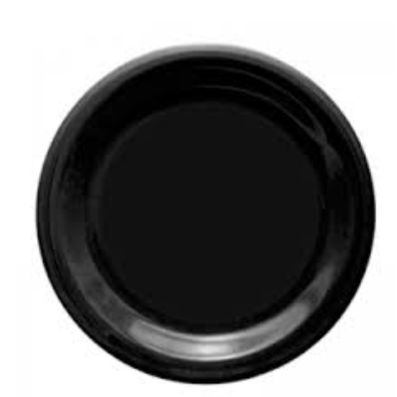 Plato De Ceramica Postre Negro  