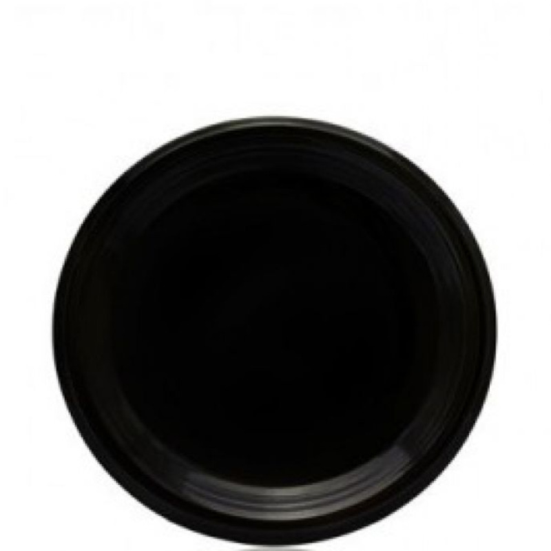 Plato De Ceramica Hondo Negro  