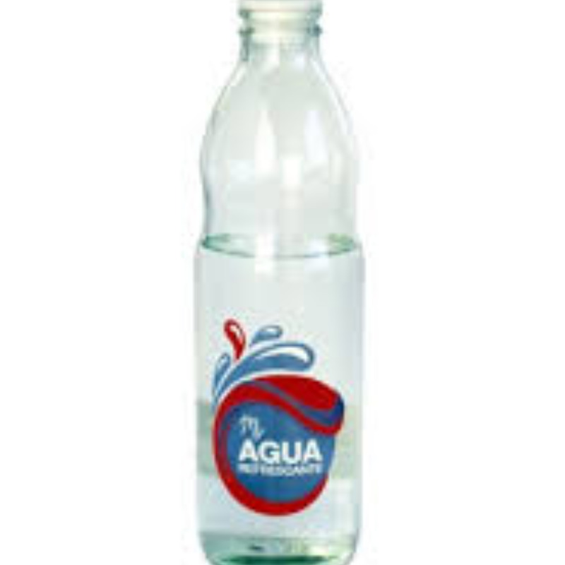 Botella De Vidrio Decorada Agua