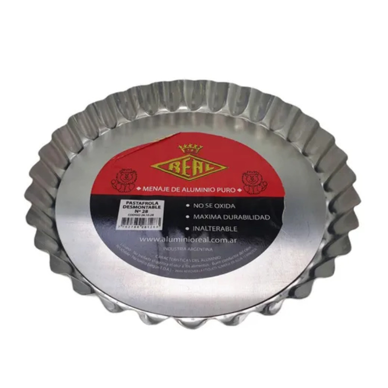 Molde De Aluminio Pastafrola Desmontable N|°28