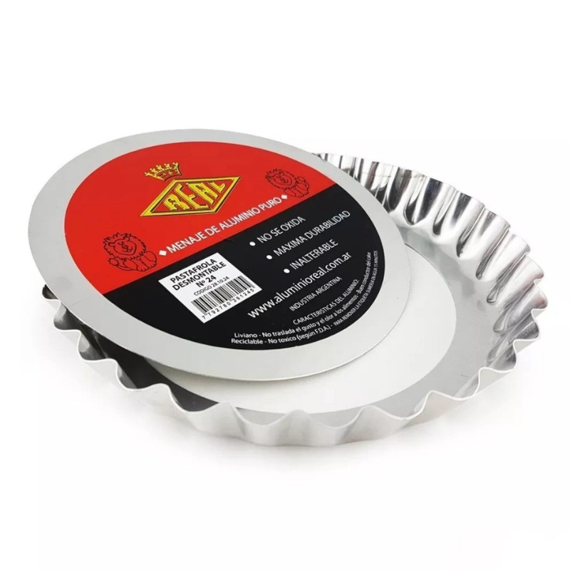 Molde De Aluminio Pastafrola Desmontable N°24