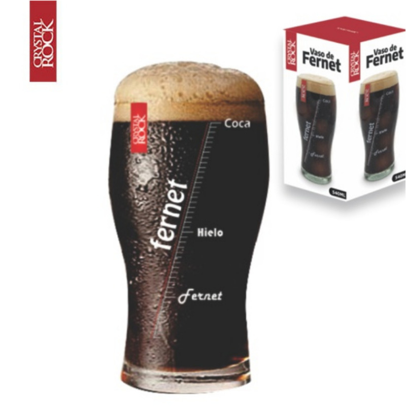 Vaso  Fernet Pinta  En Caja 540ml