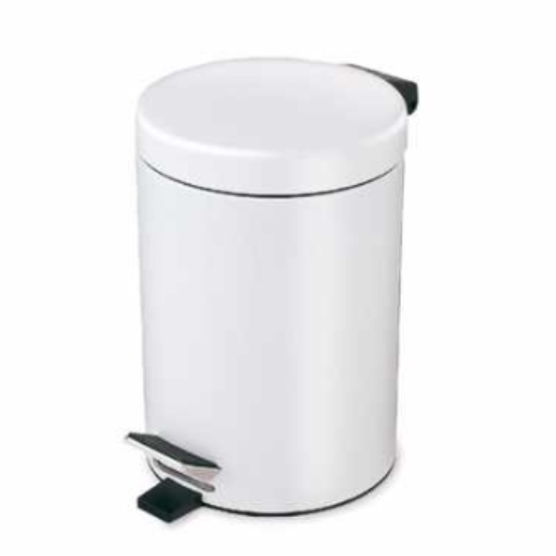 Recipiente De Residuos A Pedal Blanco 5lts