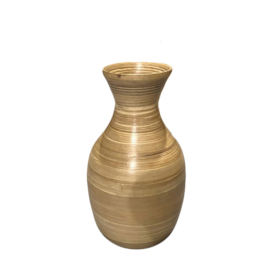 Jarron Vasija De Bamboo 28x16cm