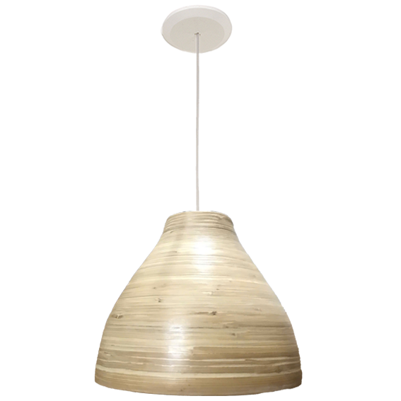 Lampara Colgante De Bamboo 30x23cm
