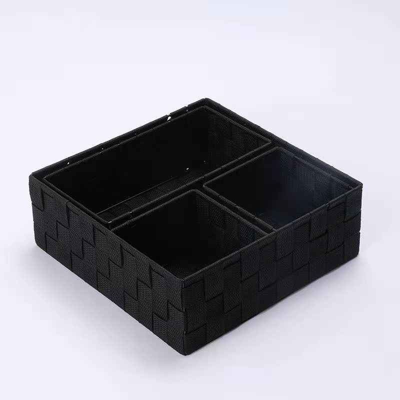 Canasto Organizador De Rafia 28x28x10cm