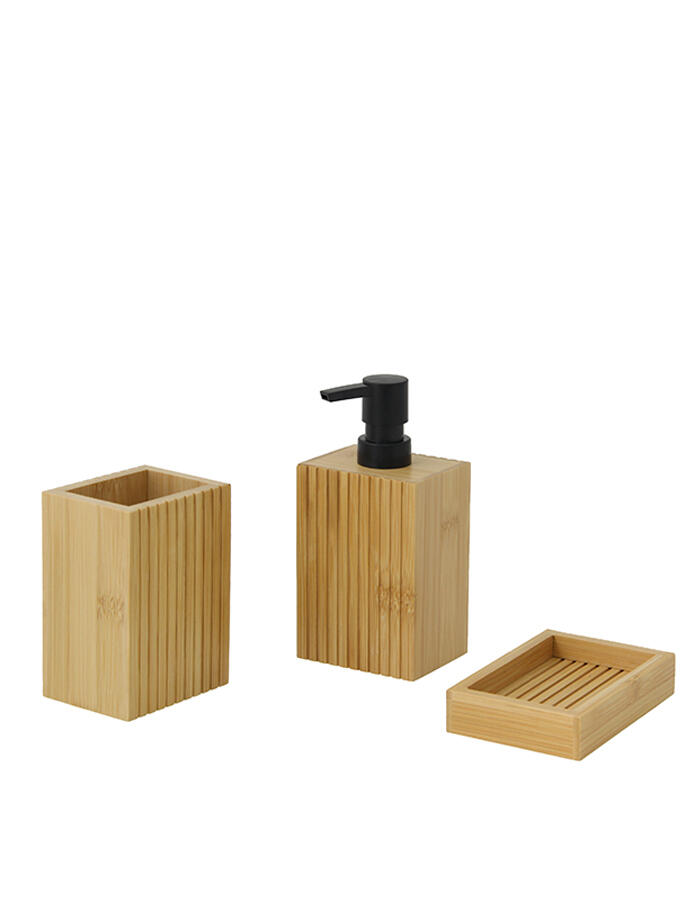 Set De Baño 3 Piezas Bamboo