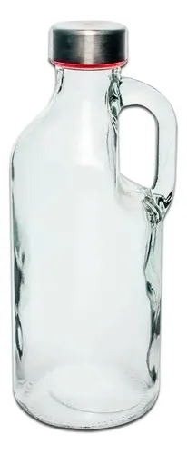 Botella Vidrio Con Asa  1 Lt