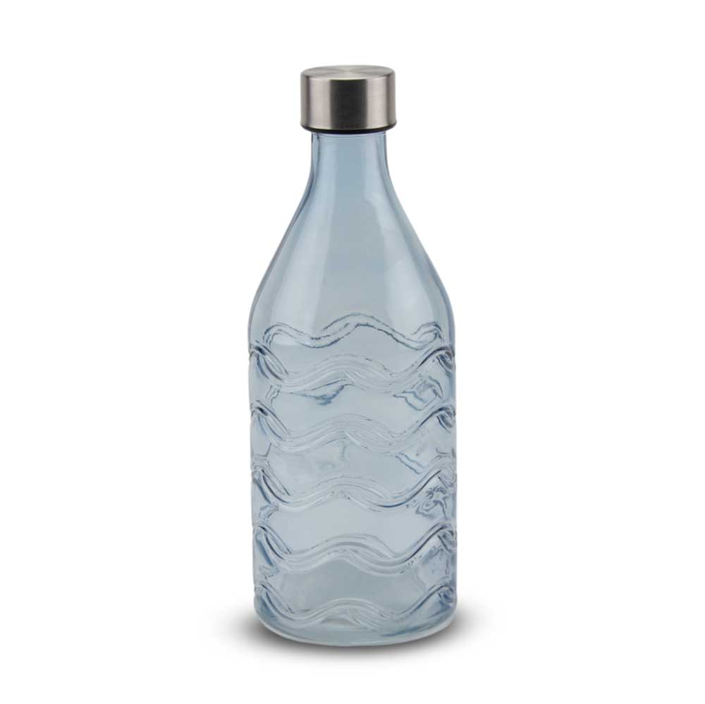Botella De Vidrio Con Ondas 1000ml