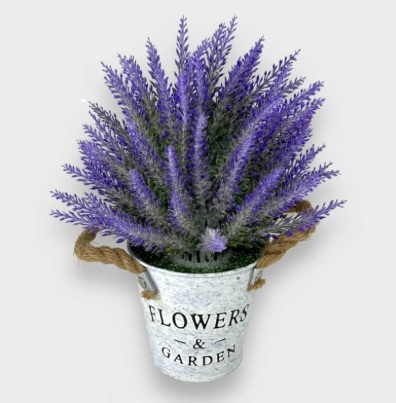 Maceta Vintage Con Lavanda