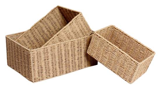 Canasto De Papel Kraft 36x25x15cm