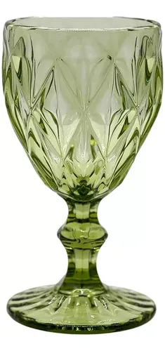 Copa De Vidrio Agua/vino Verde Claro 