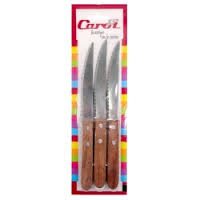 Cuchillo Carol X 3 Mango De Madera 