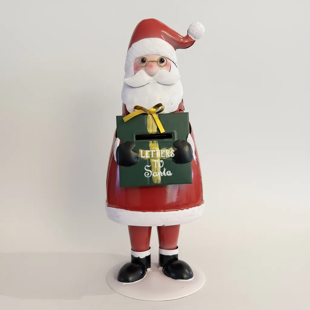 Buzon Papa Noel Metalico 35cm
