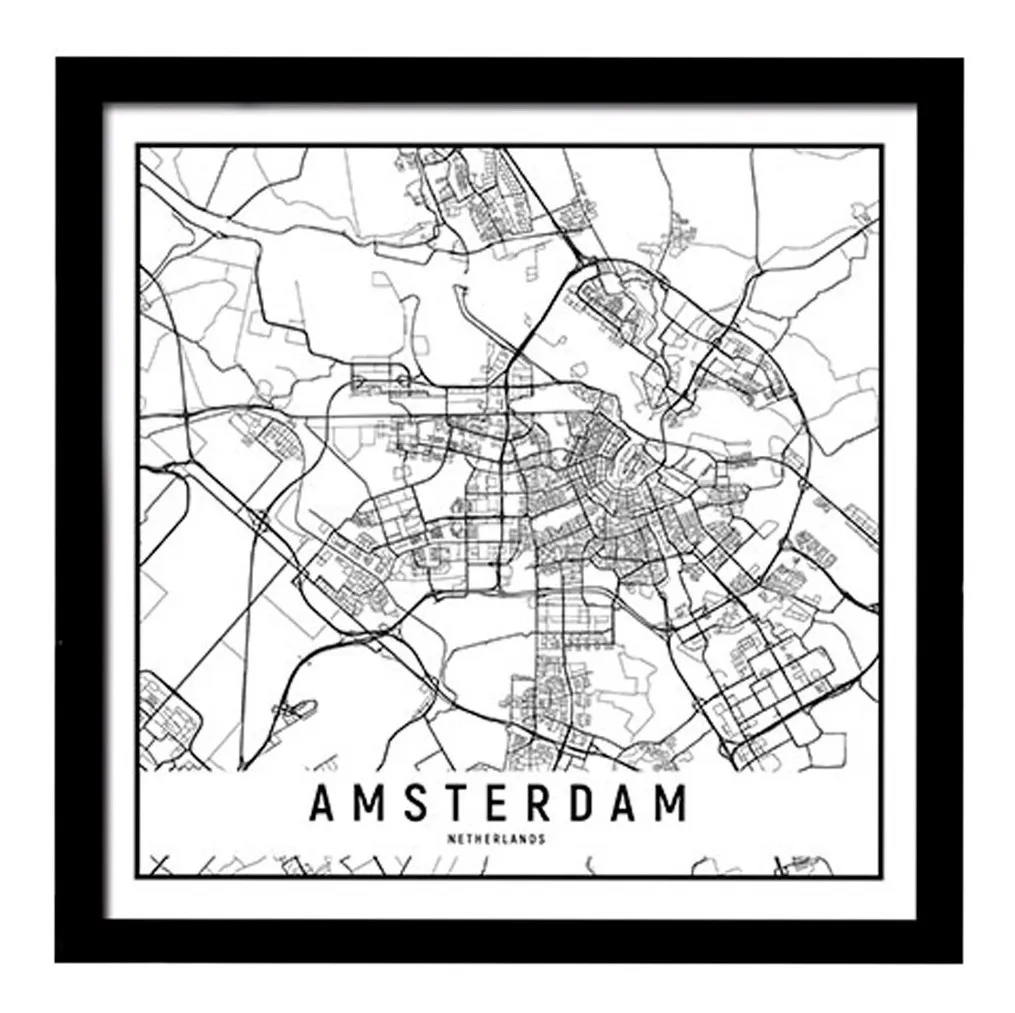 Cuadro De Ciudades 30x30cm