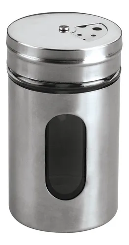 Especiero  Acero Inoxidable Visor Vidrio