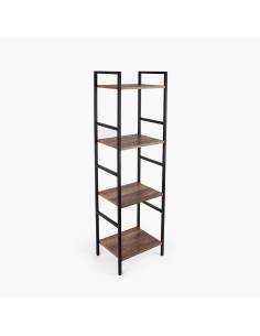 Estante 4 Niveles Metal/mdf 29,5x23x106,5cm