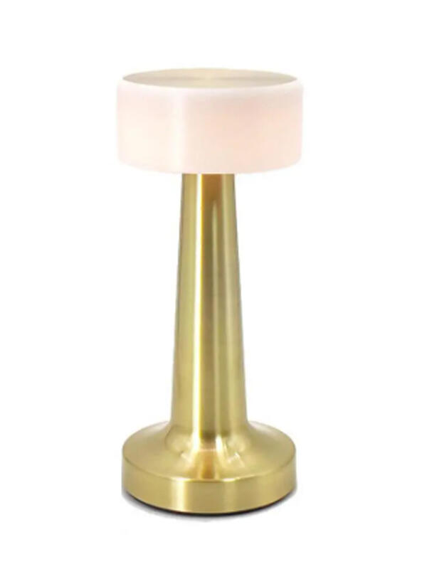 Velador Gold Con Carga Usb 21cm