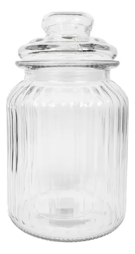 Frasco De Vidrio Mil Rayas 18cm 
