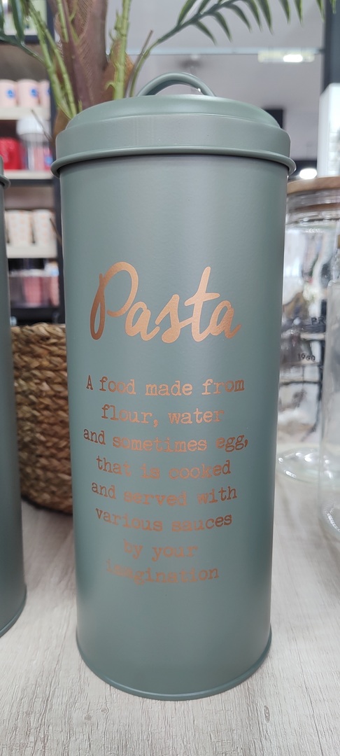 Lata Para Pastas Metálica Verde