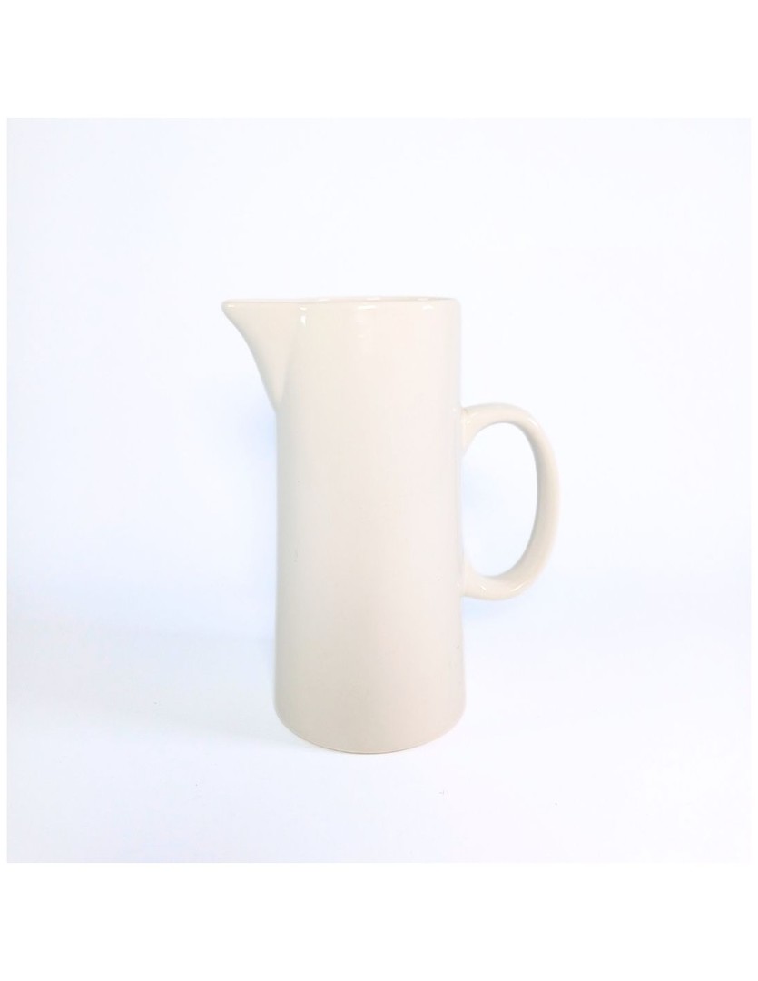Jarra Blanca Lisa Ceramica 19x12x19cm