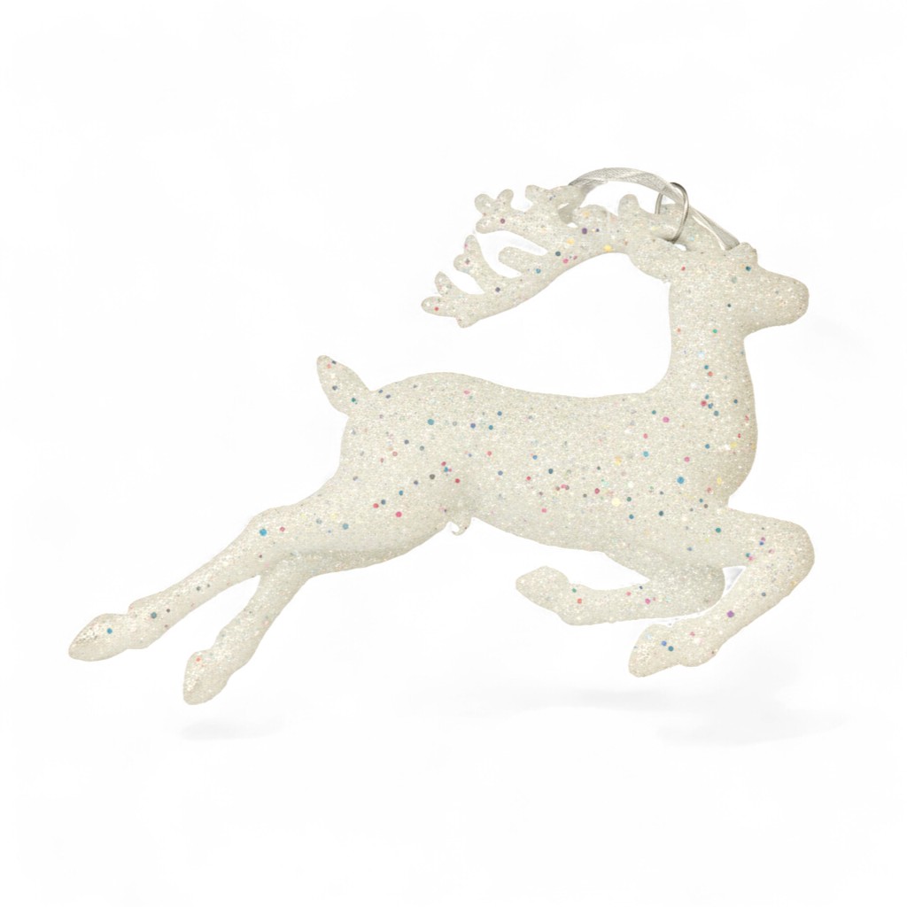 Ciervo Colgante Perlado 13x15cm