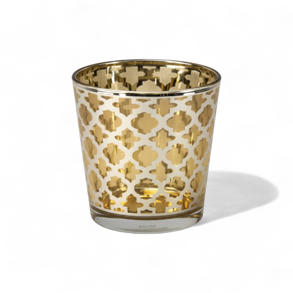 Candelabro Cuadrille Dorado 6,5x6,5cm