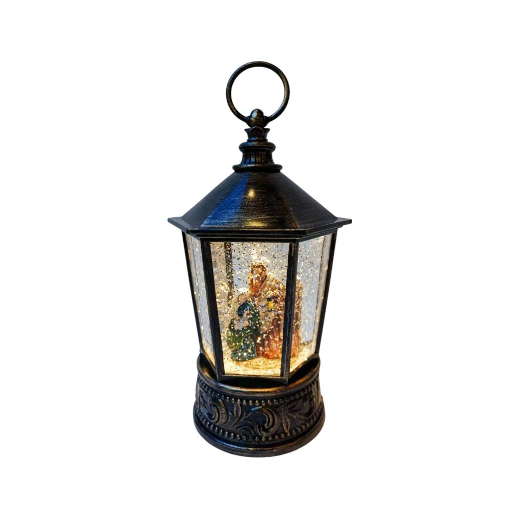 Farol Hexagonal Sagrada Familia Con Luz Y Musica A Pila Y Usb