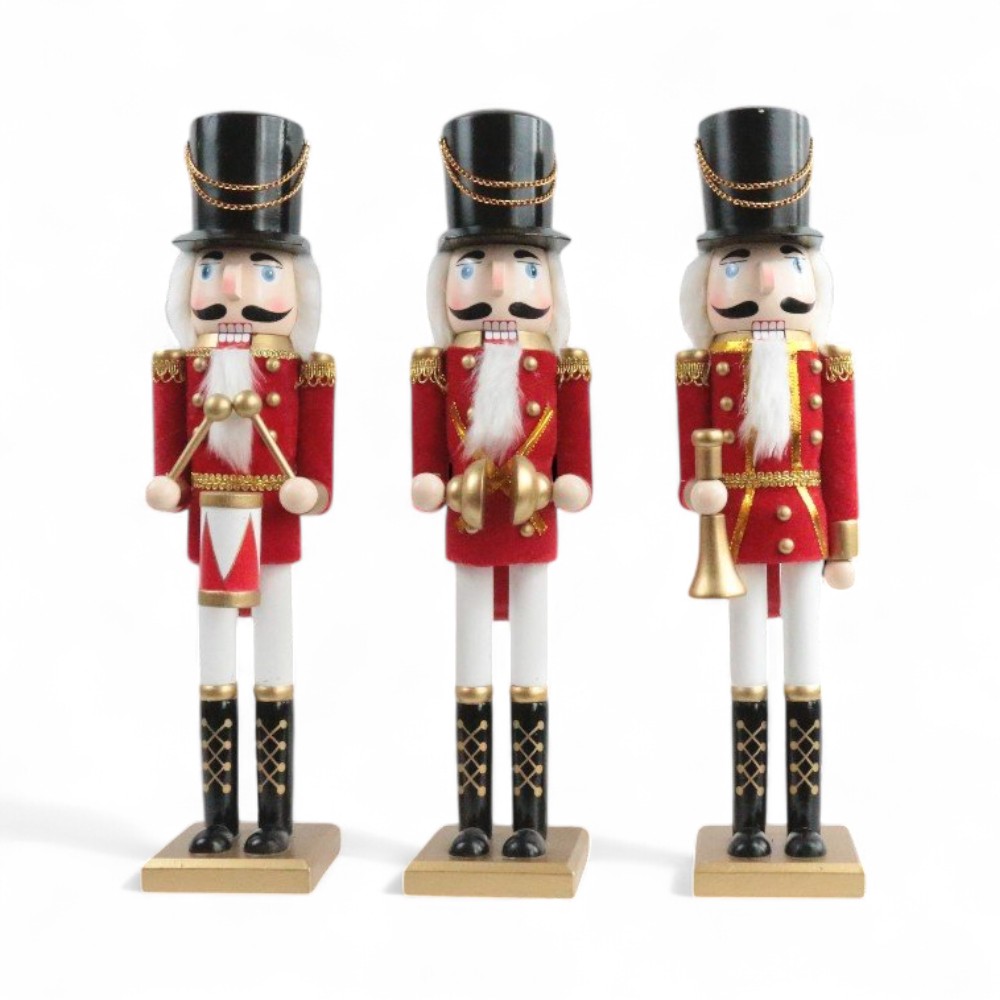 Cascanuez Musico Casaca Roja 50cm