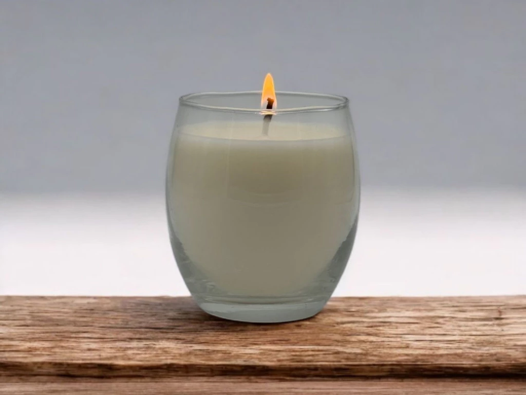Vela Vaso Esfera Cera Vegetal 08x06cm