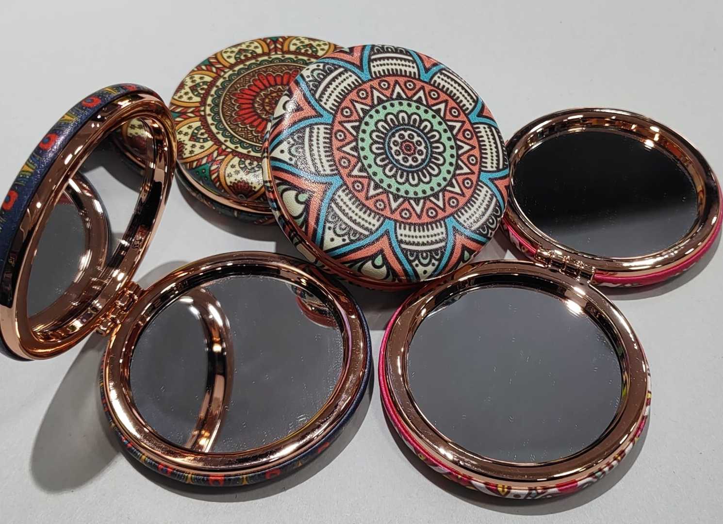 Espejo Doble De Bolsillo Mandala  Aa47-11