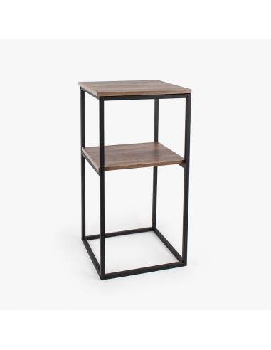 Mesa Auxiliar Cuadrada Meta/madera 30x30x60cm
