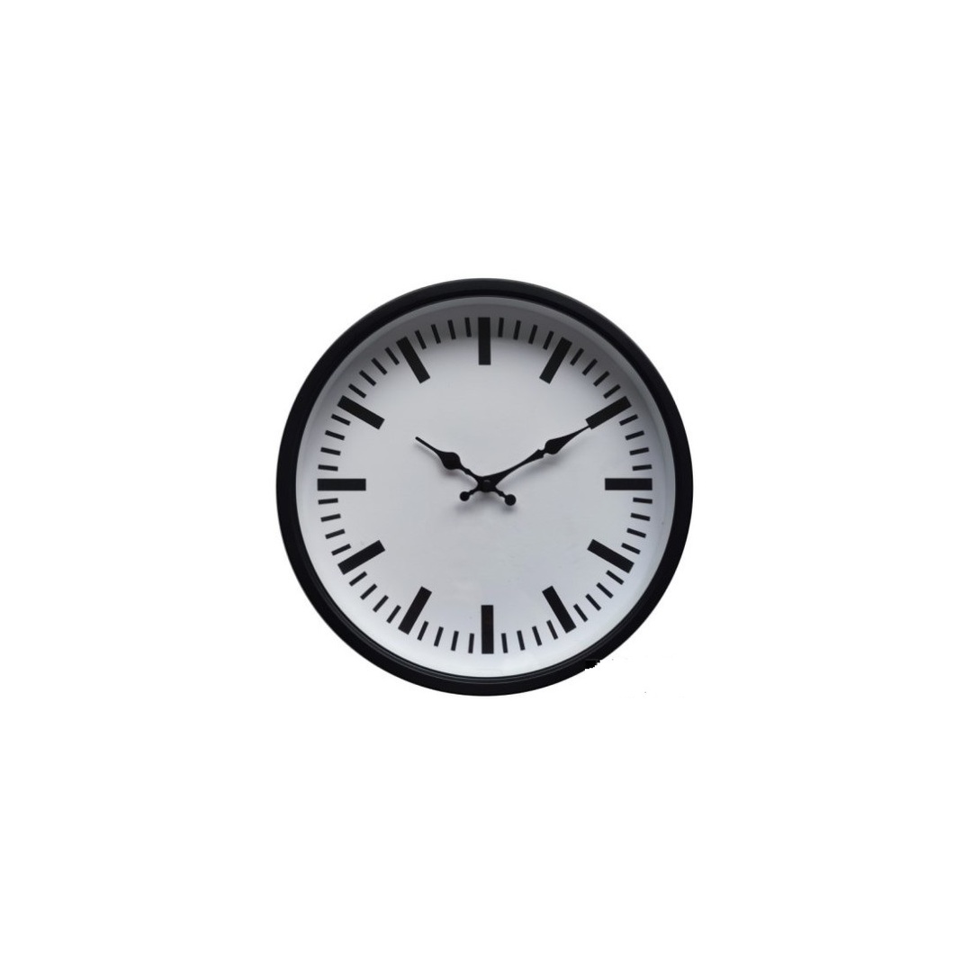 Reloj De Metal Negro 30cm
