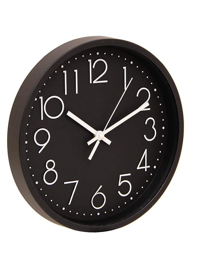 Reloj De Pared 30cm Fondo Negro