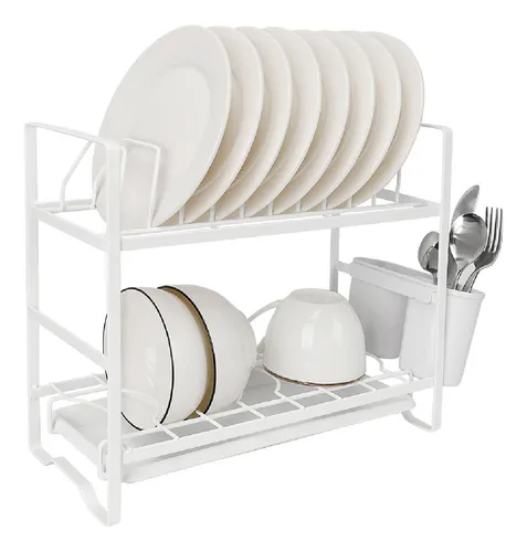 Escurridor De Platos Blanco 2pisos Chico Linea Hudson