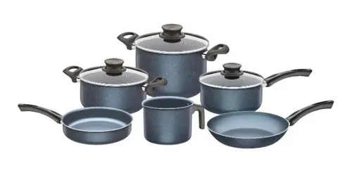 Bateria De Cocina Tramontina Paris Granito Azul