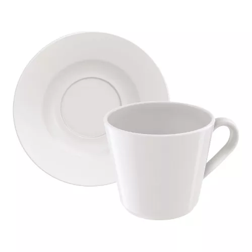 Taza De Te Con Plato Porcelana Leonora  185ml