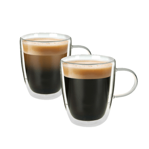Set X2 Tazas Doble Vidrio 350cc
