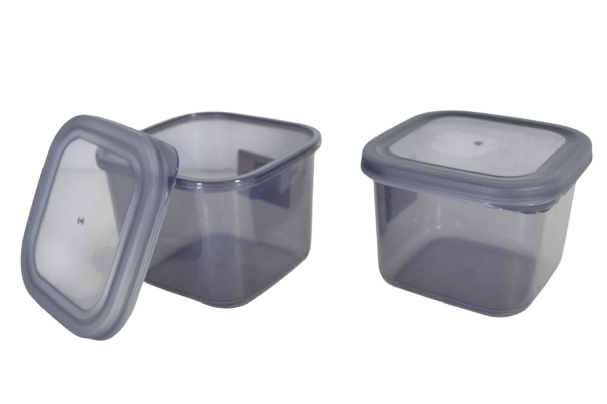 Recipiente Hermetico De 600ml Cuadrado Con Tapa